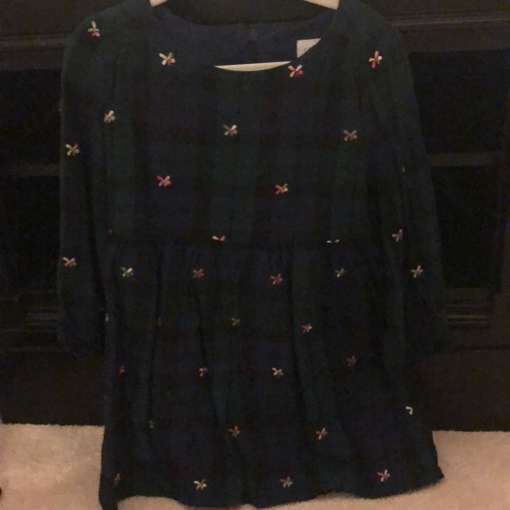 Gap x Sarah Jessica Parker plaid dress girl XS